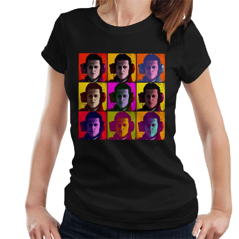 Motorsport Images Michael Schumacher Italian GP Pop Art Women's T-Shirt-- Notch Collar Peter Pan Collar Cowl Neck Motorsport Images Michael Schumacher Italian GP Pop Art Women's T-Shirt-- Notch Collar Peter Pan Collar Cowl Neck