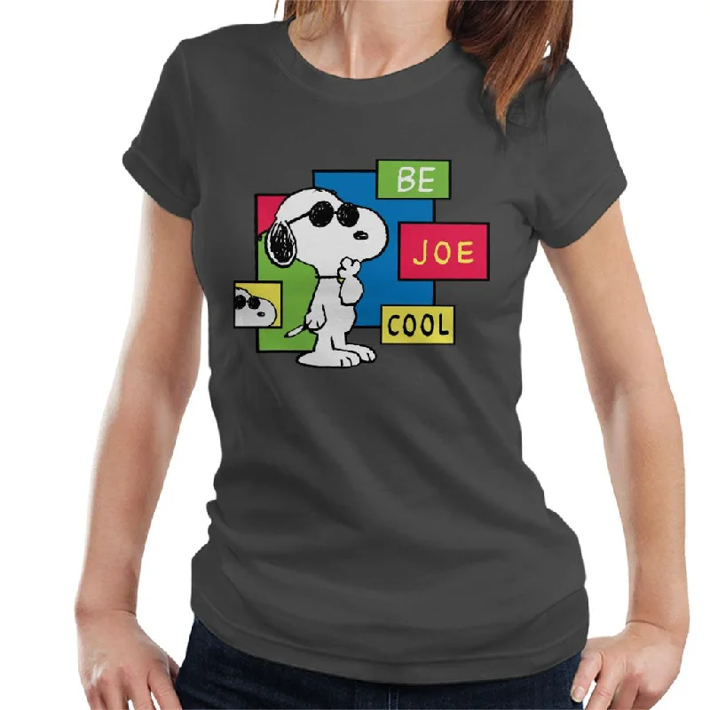 Peanuts Be Joe Cool Snoopy Women's T-Shirt-- Mesh Fabric Canvas Fabric Denim Fabric