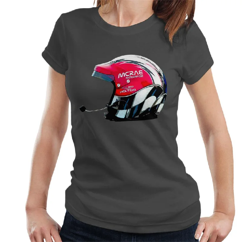 Motorsport Images McRae Helmet WRC Women's T-Shirt-- Zippered Buttoned Snapped