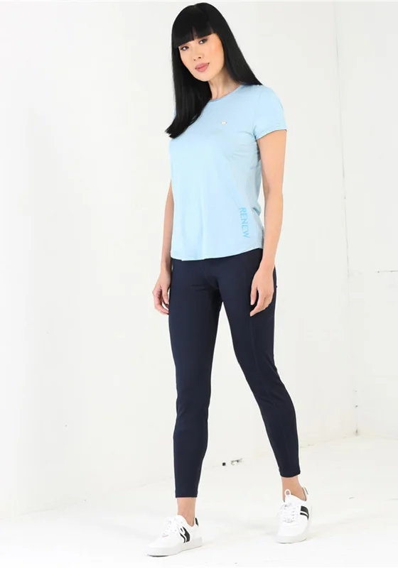 Rant & Rave Relax & Renew Ramona Leggings, Navy Stylish Colorful Activewear Leggings