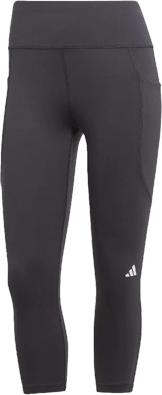 Women's DailyRun 3/4 Leggings Trendy Black Mesh Leggings