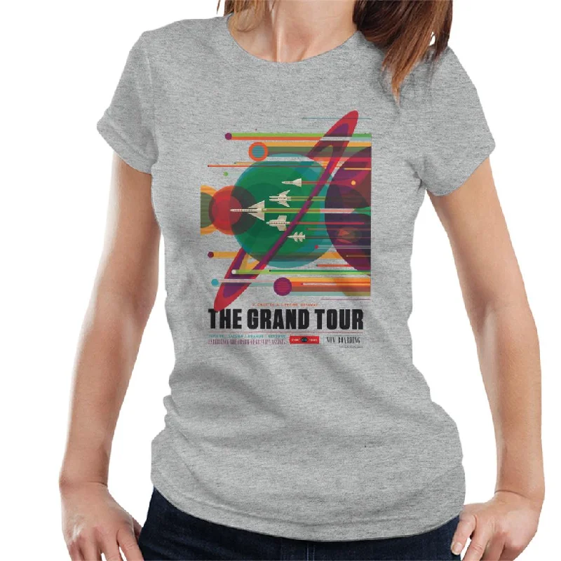NASA The Grand Tour Interplanetary Travel Poster Women's T-Shirt-- Chenille Blend Fleece Blend Nylon Blend NASA The Grand Tour Interplanetary Travel Poster Women's T-Shirt-- Chenille Blend Fleece Blend Nylon Blend