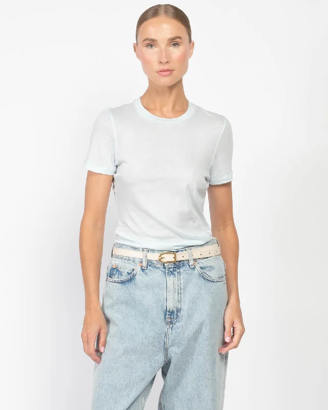 Fitted T-Shirt-- Print Jacquard Patchwork