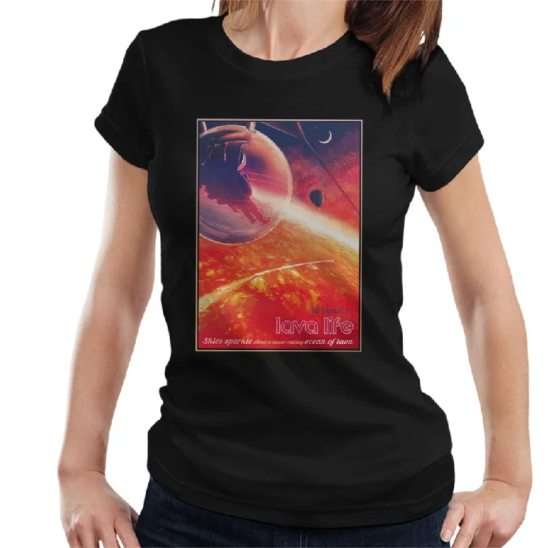 NASA 55 Cancri E Lava Life Women's T-Shirt-- Chenille Brocade Lace