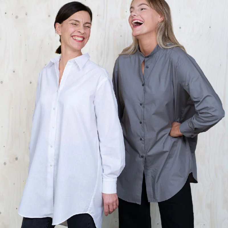 Oversized Shirt - Sewing Pattern | The Assembly Line-- Ribbed T-Shirt High Neck Heavyweight Oversized Shirt - Sewing Pattern | The Assembly Line-- Ribbed T-Shirt High Neck Heavyweight
