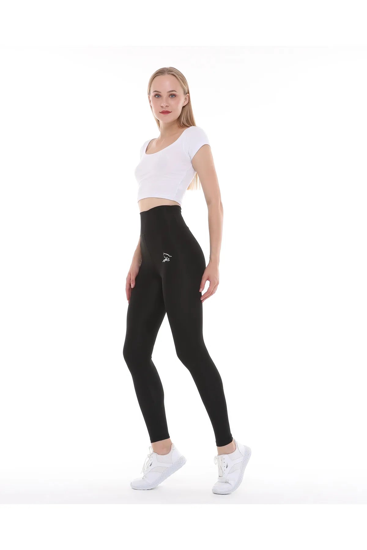 Buzzard Women's High Waist Black Long Tights Leggings Stylish High-Waisted Leggings