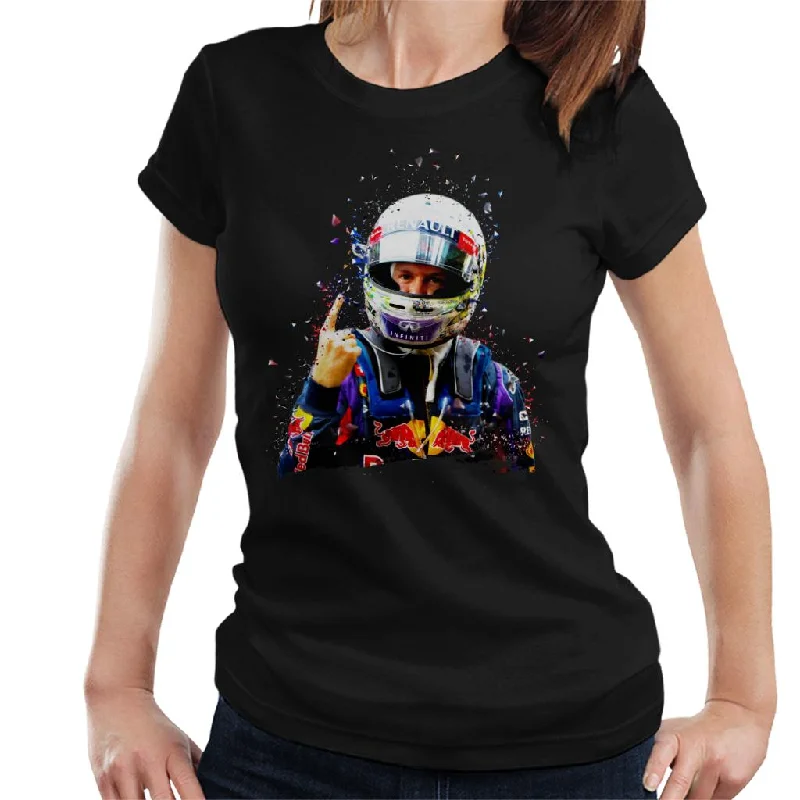 Motorsport Images Sebastian Vettel Interlagos 2013 Women's T-Shirt-- Houndstooth Herringbone Solid Motorsport Images Sebastian Vettel Interlagos 2013 Women's T-Shirt-- Houndstooth Herringbone Solid