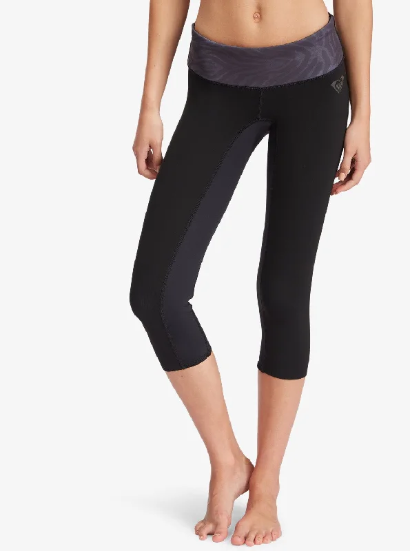 Salt Water Surf Leggings - Jet/Black Fashionable Sports Leggings