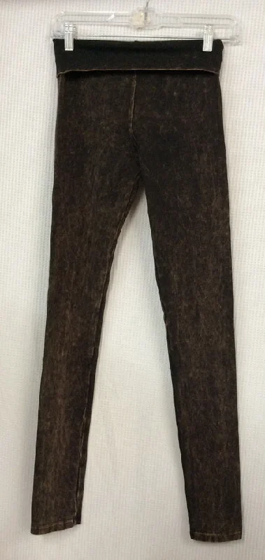 Distressed Brown Yoga Pant Legging Stylish Sporty Performance Leggings