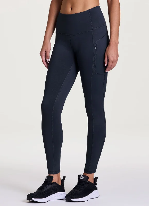Fleece Lined Zip Pocket Legging Chic Workout Leggings