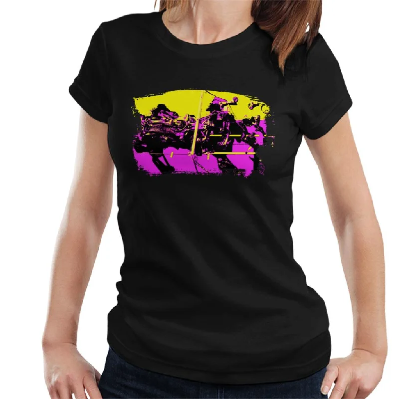 Motorsport Images Lewis Hamilton Tuscany GP In The Pit Lane Women's T-Shirt-- Terry Blend Velvet Blend Canvas Blend Motorsport Images Lewis Hamilton Tuscany GP In The Pit Lane Women's T-Shirt-- Terry Blend Velvet Blend Canvas Blend