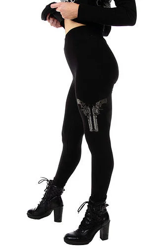 Liberty Wear Collection Leggings: Rhinestone Bang Bang Trendy Flared Leggings