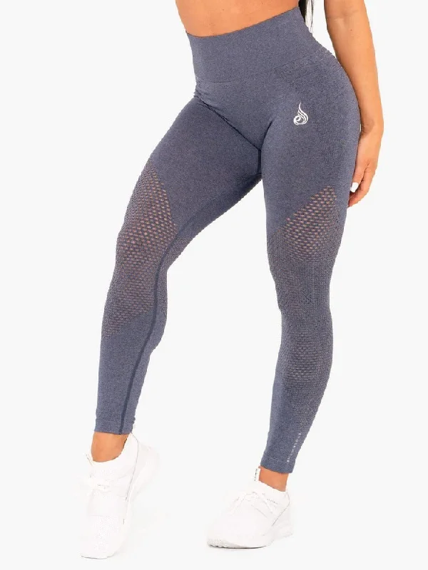 Ryderwear Geo Seamless High Waisted Leggings - Navy Trendy Sporty Compression Leggings Ryderwear Geo Seamless High Waisted Leggings - Navy Trendy Sporty Compression Leggings
