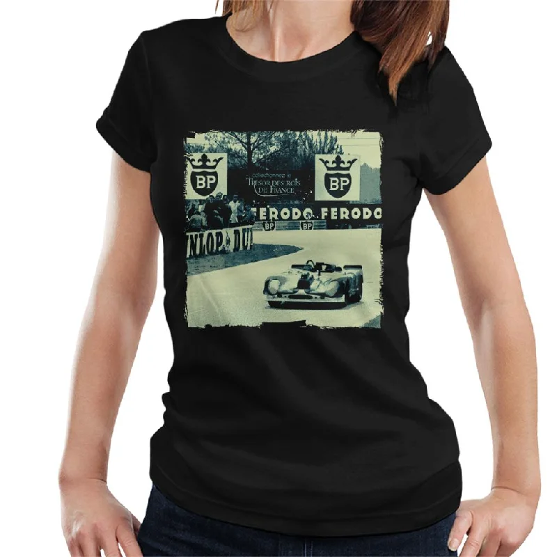 Motorsport Images Porsche 908 02 Turns The Corner Women's T-Shirt-- Thin T-Shirt Open Front Quick Dry Motorsport Images Porsche 908 02 Turns The Corner Women's T-Shirt-- Thin T-Shirt Open Front Quick Dry