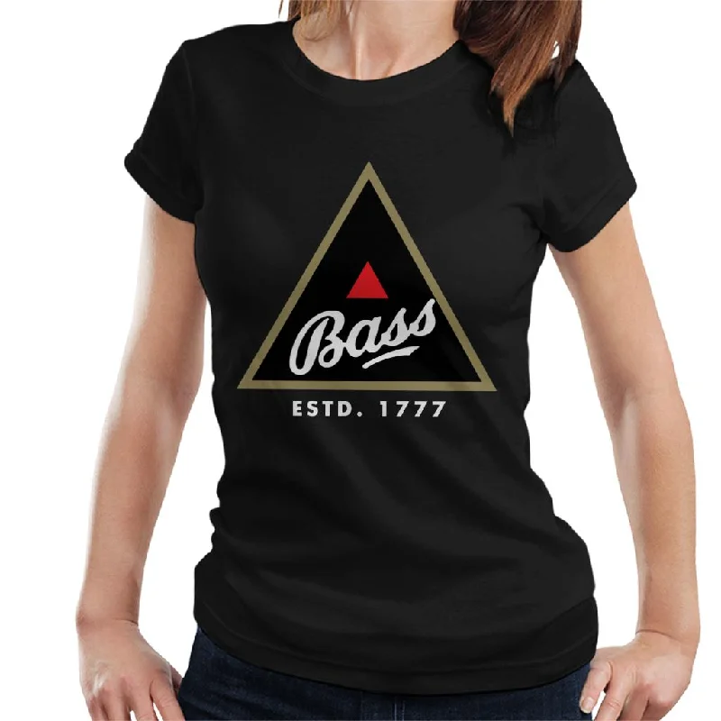 Bass Black Triangle Women's T-Shirt-- Embroidered Appliqued Beaded