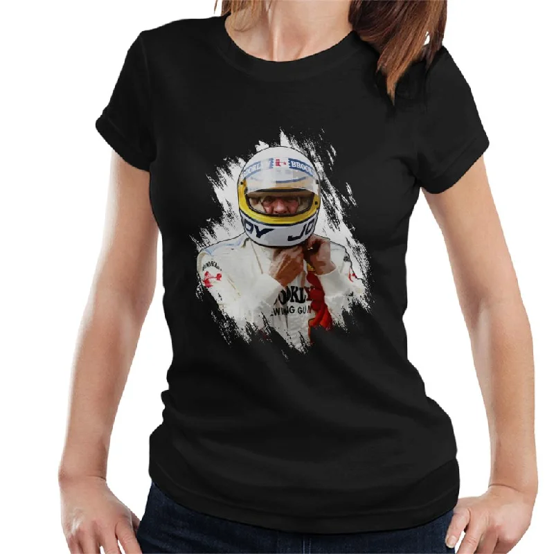 Motorsport Images Jody Scheckter Italian GP Helmet Women's T-Shirt-- Boxy Fit Fitted Loose Motorsport Images Jody Scheckter Italian GP Helmet Women's T-Shirt-- Boxy Fit Fitted Loose