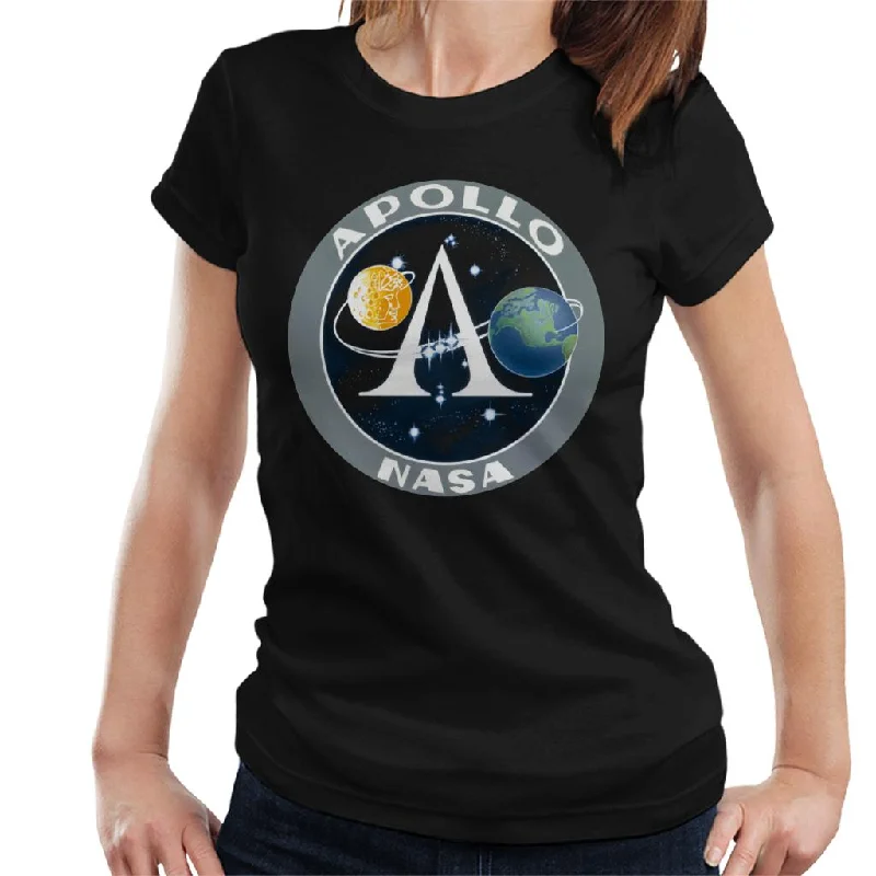 NASA Apollo Program Logo Badge Women's T-Shirt-- Casual Formal Business