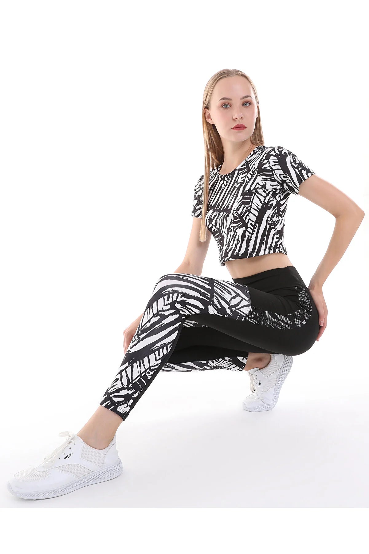Buzzard Women's New Zebra Print Leggings Fashionable Leather-Look Leggings