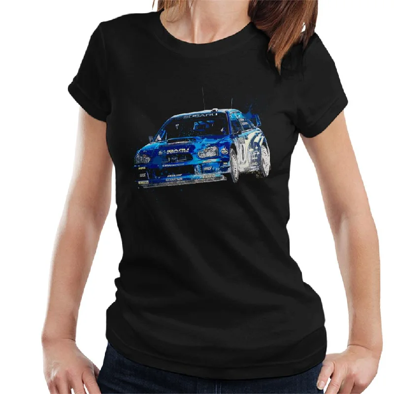 Motorsport Images Subaru Impreza WRC Women's T-Shirt-- Real Fur Shearling Chenille