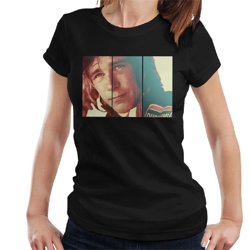 Motorsport Images James Hunt Women's T-Shirt-- Thin T-Shirt Open Front Quick Dry