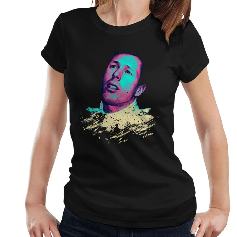 Motorsport Images Colin McRae WRC Portrait Women's T-Shirt-- Beaded Sequined Faux Fur Motorsport Images Colin McRae WRC Portrait Women's T-Shirt-- Beaded Sequined Faux Fur