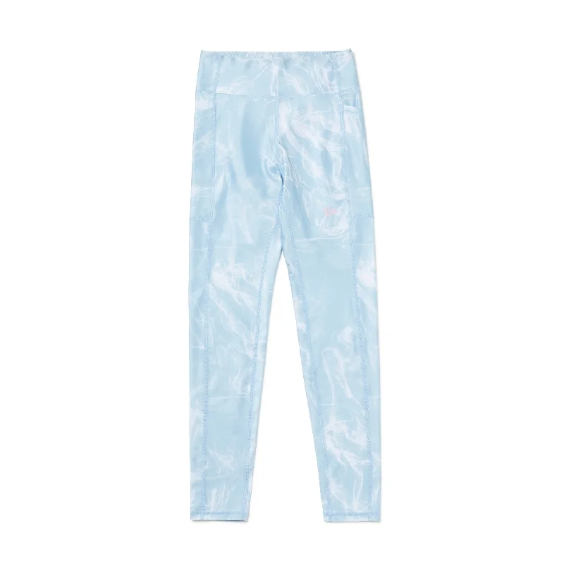 Women's Leggings レギンス ブルー【 Performance Apparel 】 Elegant Metallic Leggings