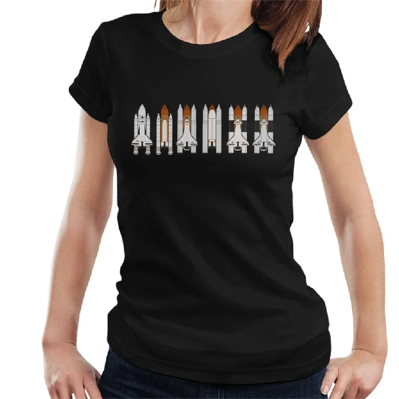 NASA Space Shuttle Program Women's T-Shirt-- Graphic T-Shirt Round Neck Polyester