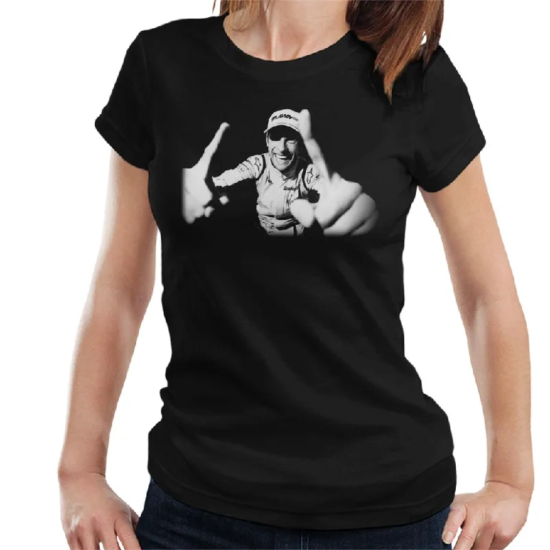 Motorsport Images Jenson Button Interlagos Brazil 2009 Women's T-Shirt-- Collared Crew Neck Turtle Neck