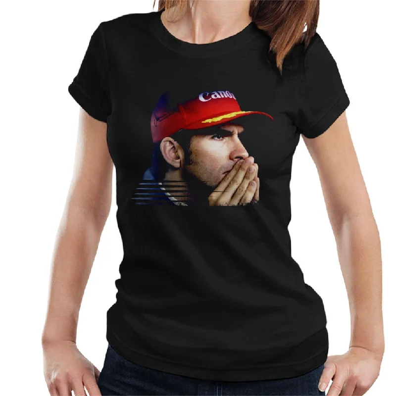Motorsport Images Damon Hill Tense Women's T-Shirt-- Anti-Pilling Machine Wash Handmade