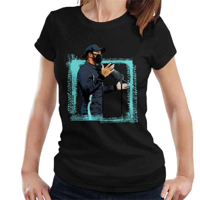 Motorsport Images Lewis Hamilton Talking To The Media Women's T-Shirt-- Houndstooth Herringbone Solid Motorsport Images Lewis Hamilton Talking To The Media Women's T-Shirt-- Houndstooth Herringbone Solid