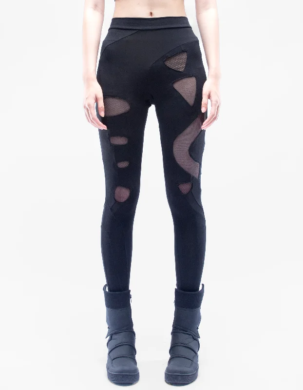LEGGINGS STRUCTURE ONYX Comfortable Ribbed Waistband Leggings