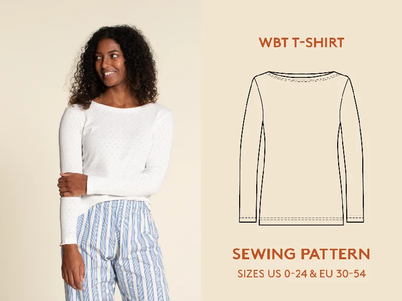 Wardrobe Builder Fitted T-Shirt (WBT) - Sewing Pattern | Wardrobe By Me-- Nylon Fabric Polyester Fabric Spandex Fabric Wardrobe Builder Fitted T-Shirt (WBT) - Sewing Pattern | Wardrobe By Me-- Nylon Fabric Polyester Fabric Spandex Fabric
