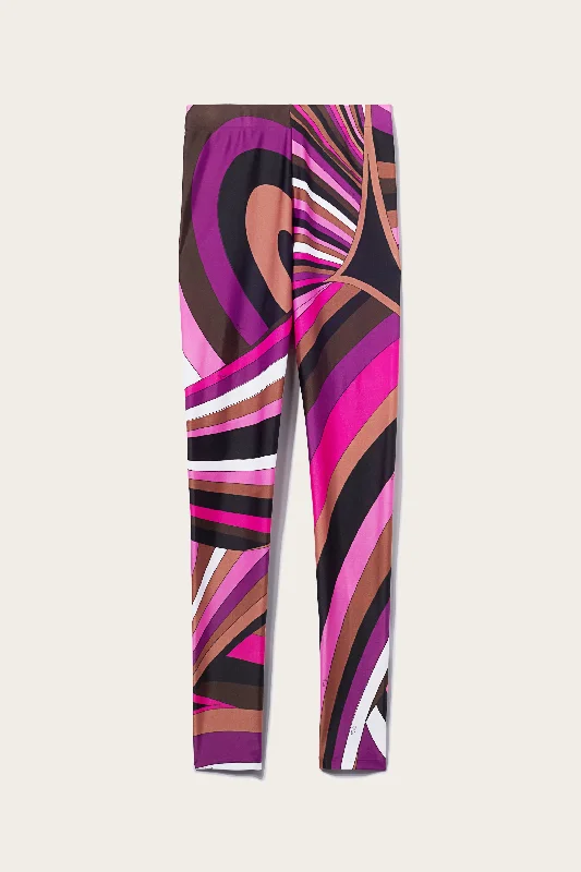 Iride-Print Leggings Comfortable Compression Leggings