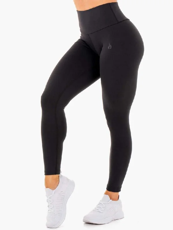 Ryderwear Motion High Waisted Leggings - Black Elegant Sheer Leggings