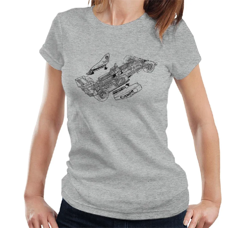 Motorsport Images Williams FW12C 1989 Outline Women's T-Shirt-- Anti-Shrink Durable Soft Motorsport Images Williams FW12C 1989 Outline Women's T-Shirt-- Anti-Shrink Durable Soft