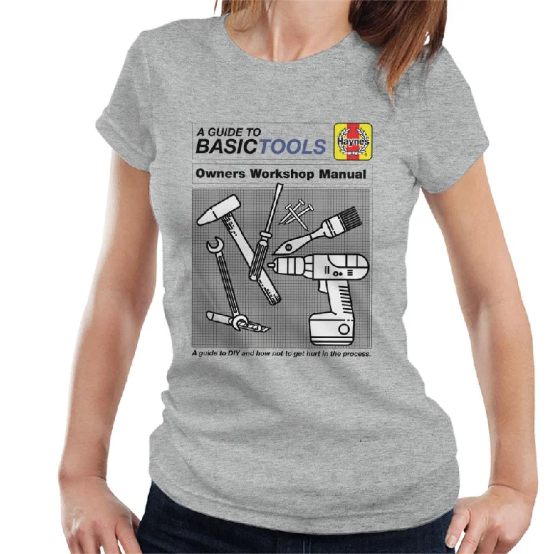 Haynes Basic Tools Owners Workshop Manual Women's T-Shirt-- Print Jacquard Patchwork Haynes Basic Tools Owners Workshop Manual Women's T-Shirt-- Print Jacquard Patchwork