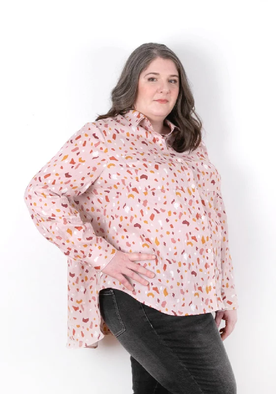 Archer Button Up Shirt (sizes 14 - 32)-- Lace Blend Ribbed Blend Corduroy Blend