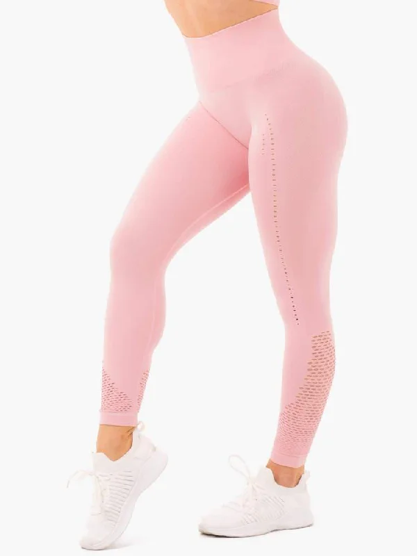 Ryderwear Seamless Staples Leggings - Baby Pink Marl Comfortable Slim Fit Leggings