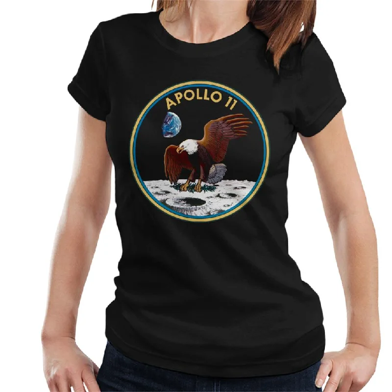 NASA Apollo 11 Mission Badge Women's T-Shirt-- Boxy Fit Fitted Loose