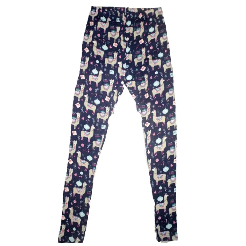 Fla La Llama Leggings Fashionable Embroidered Detail Leggings