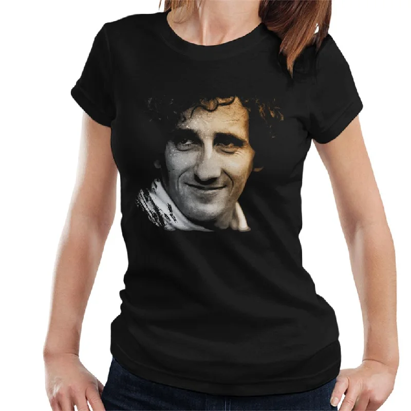 Motorsport Images Alain Prost Women's T-Shirt-- Fitted T-Shirt Seamless Stretchy