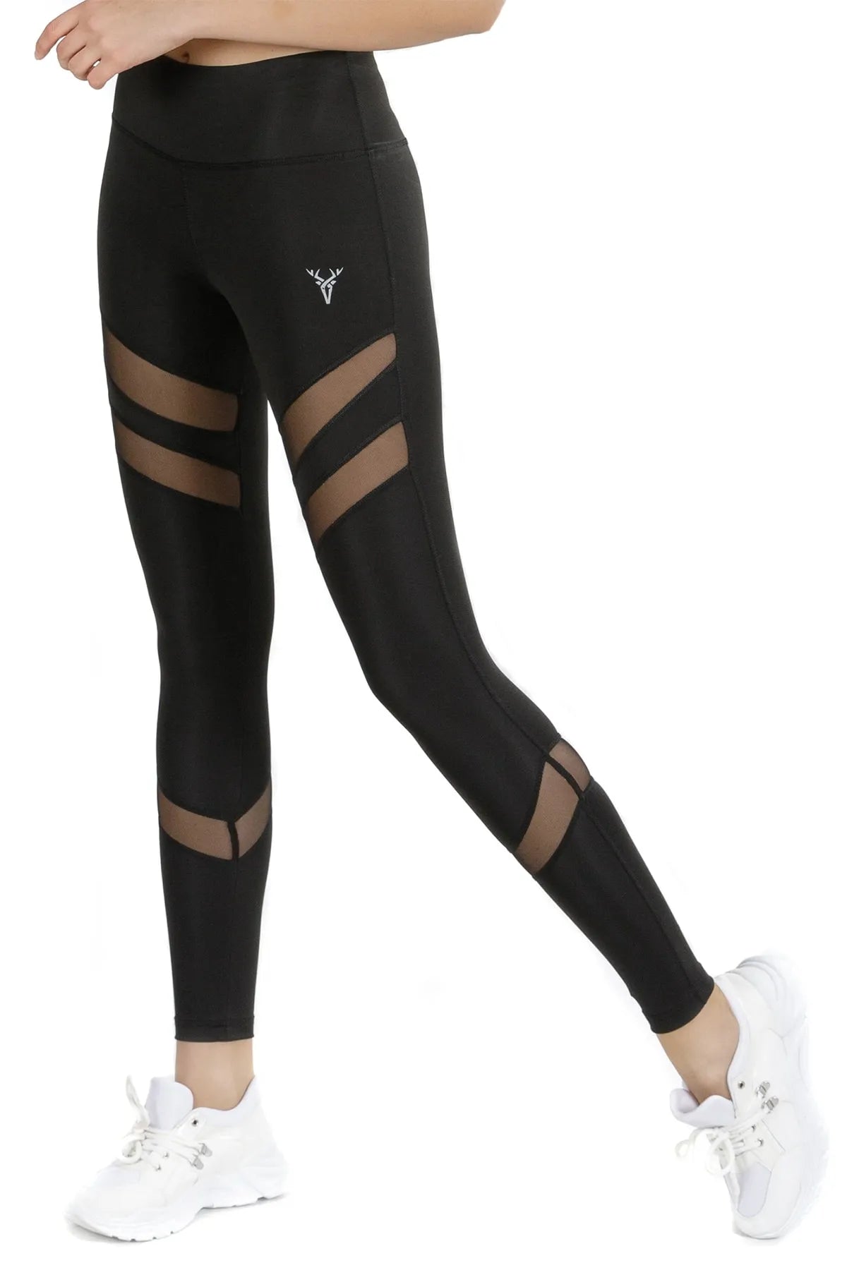 Cervus High Waist Tulle Detailed Women's Leggings Comfortable Sports Performance Tights Cervus High Waist Tulle Detailed Women's Leggings Comfortable Sports Performance Tights