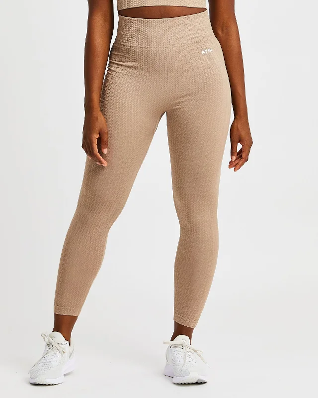 Luxe Seamless Leggings - Mocha Comfortable Bootcut Workout Leggings