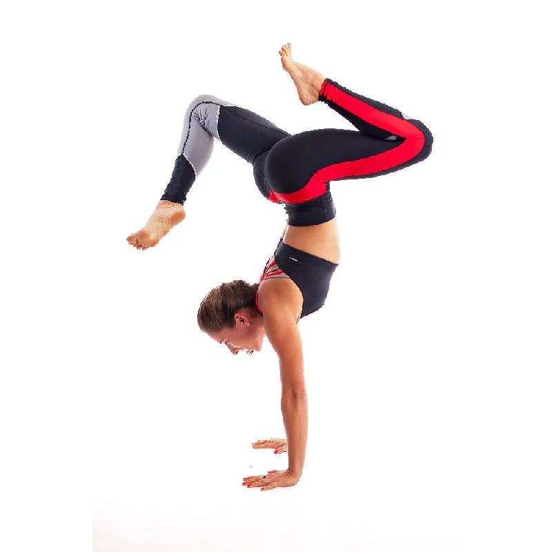 Womens Thin Red Line Performance Leggings Casual Black Leggings