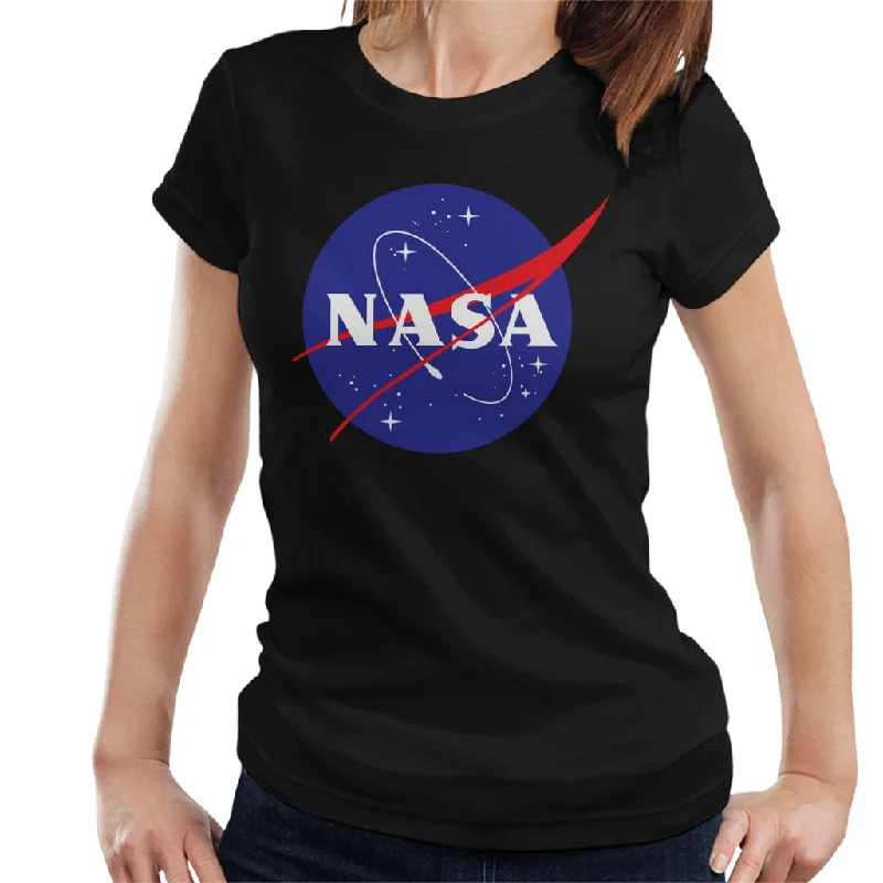 The NASA Classic Insignia Women's T-Shirt-- Solid Color Striped Floral