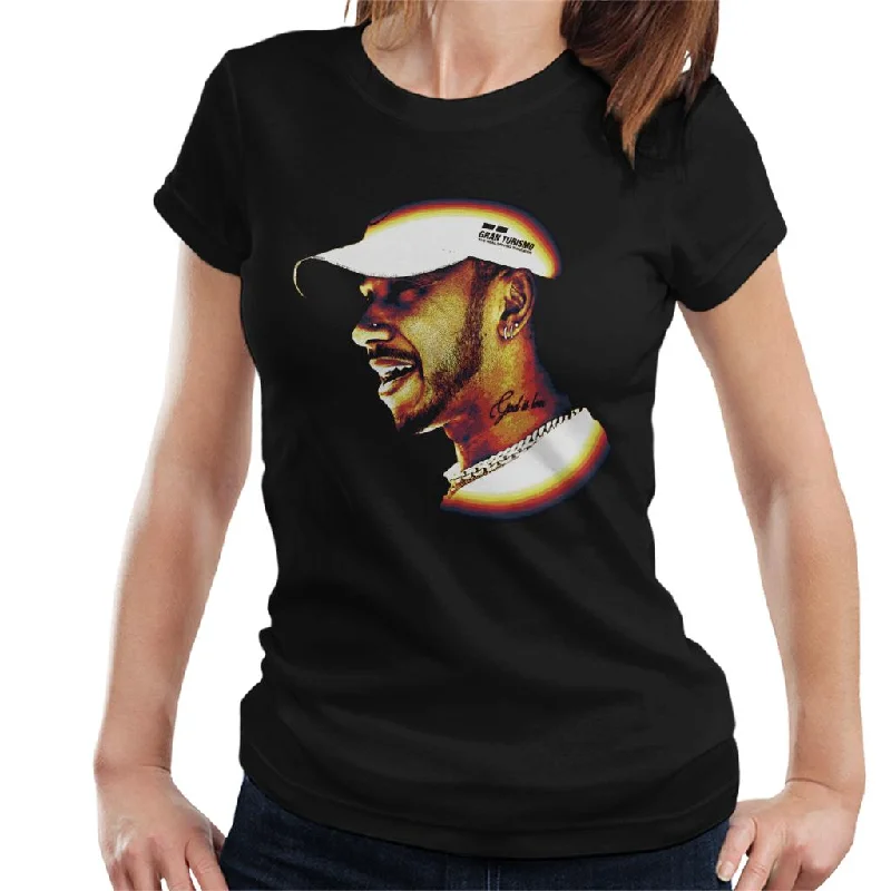 Motorsport Images Lewis Hamilton Speech At 2019 Canadian GP Women's T-Shirt-- Denim Fabric Leather Fabric Suede Fabric Motorsport Images Lewis Hamilton Speech At 2019 Canadian GP Women's T-Shirt-- Denim Fabric Leather Fabric Suede Fabric