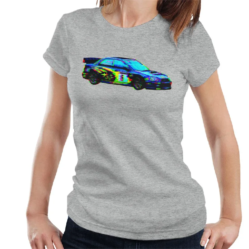 Motorsport Images Makinen Subaru Impreza WRC Women's T-Shirt-- Mesh Blend Leather Blend Suede Blend Motorsport Images Makinen Subaru Impreza WRC Women's T-Shirt-- Mesh Blend Leather Blend Suede Blend