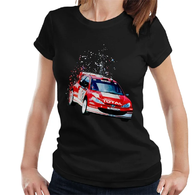 Motorsport Images Peugeot 206 WRC Fade Women's T-Shirt-- Chenille Blend Fleece Blend Nylon Blend Motorsport Images Peugeot 206 WRC Fade Women's T-Shirt-- Chenille Blend Fleece Blend Nylon Blend