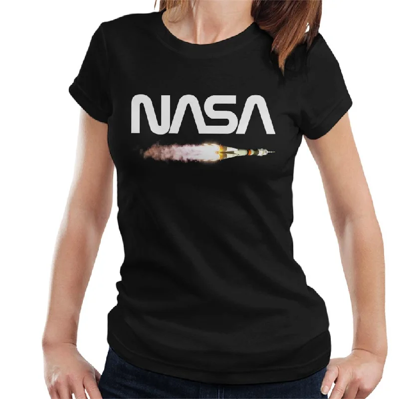 NASA Soyuz Launch Logo Women's T-Shirt-- Machine Wash Dry Clean Hand Wash