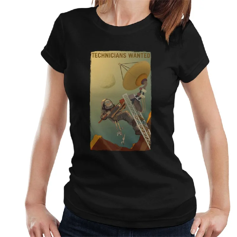 NASA Technicians Wanted Women's T-Shirt-- Modern Contemporary Chic